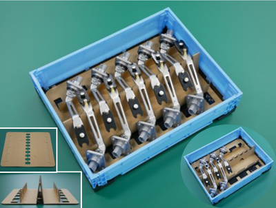 エンジンオイルセンサーの梱包改善「組仕切から山折りPADへ」