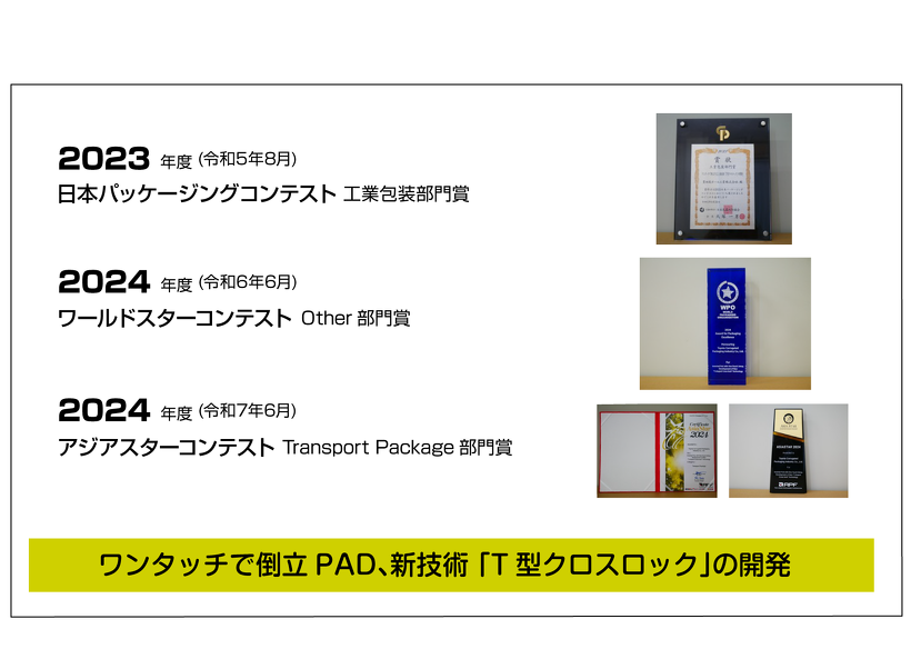 ワンタッチで倒立PAD、新技術「T型クロスロック」の開発